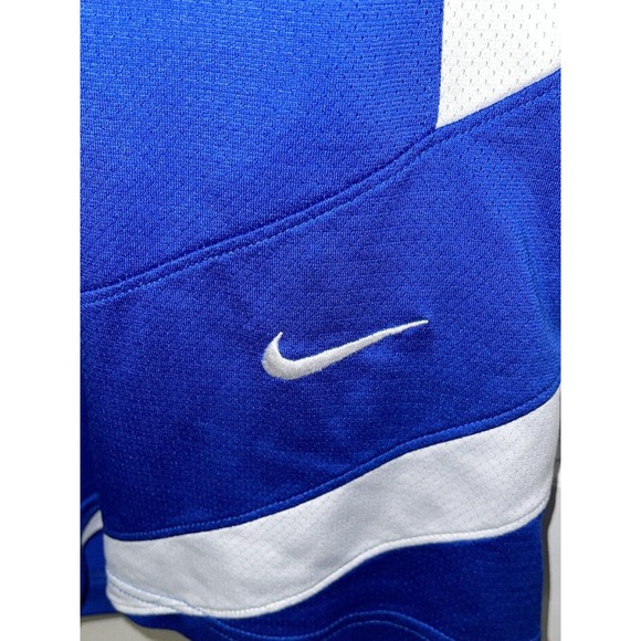 Men’s Nike Team Dri-Fit Shorts Men's Size Large Blue w/ White with Logo & Horse - Picture 2 of 8